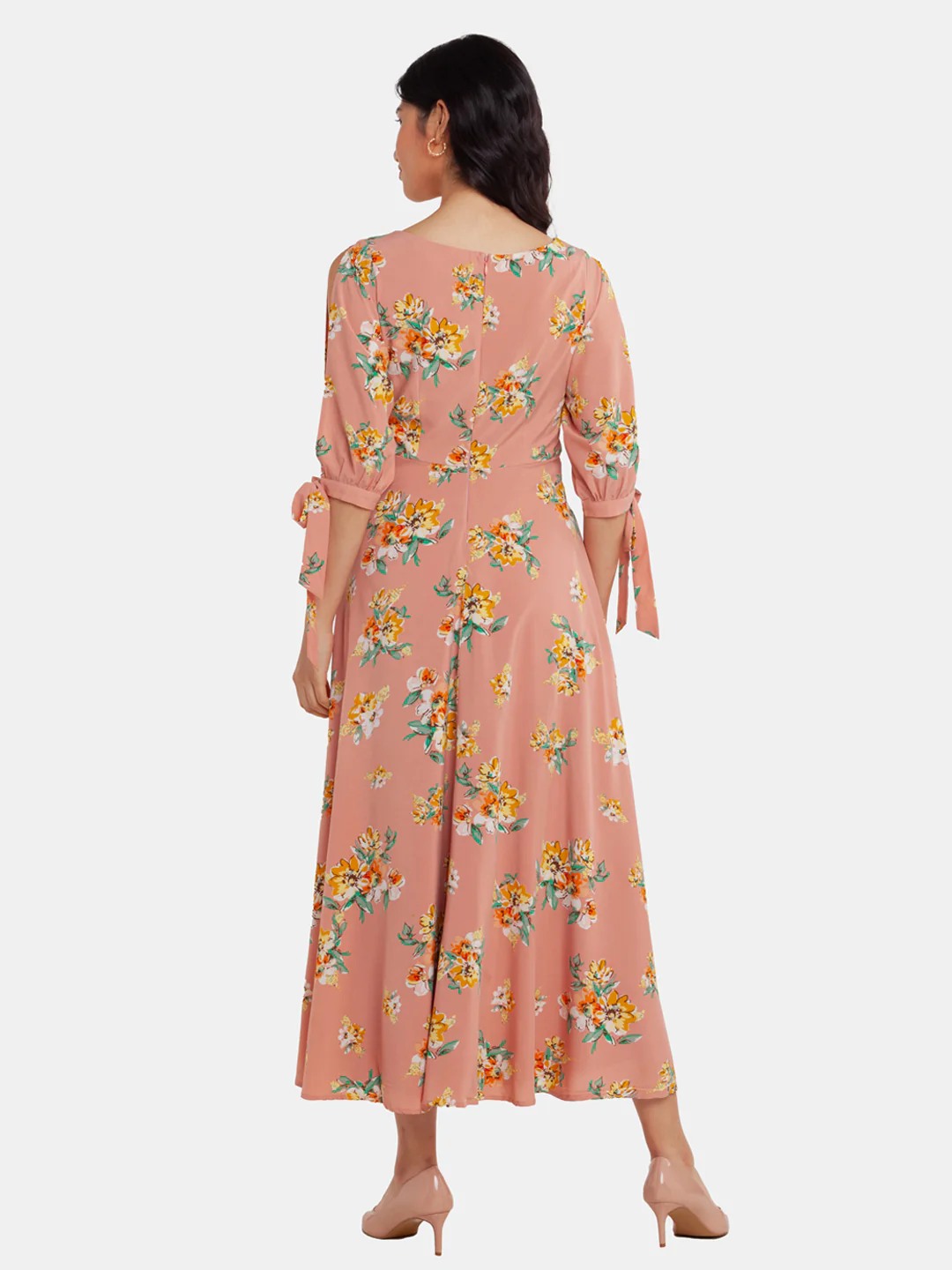 Pink Printed Maxi Dress - Image 4