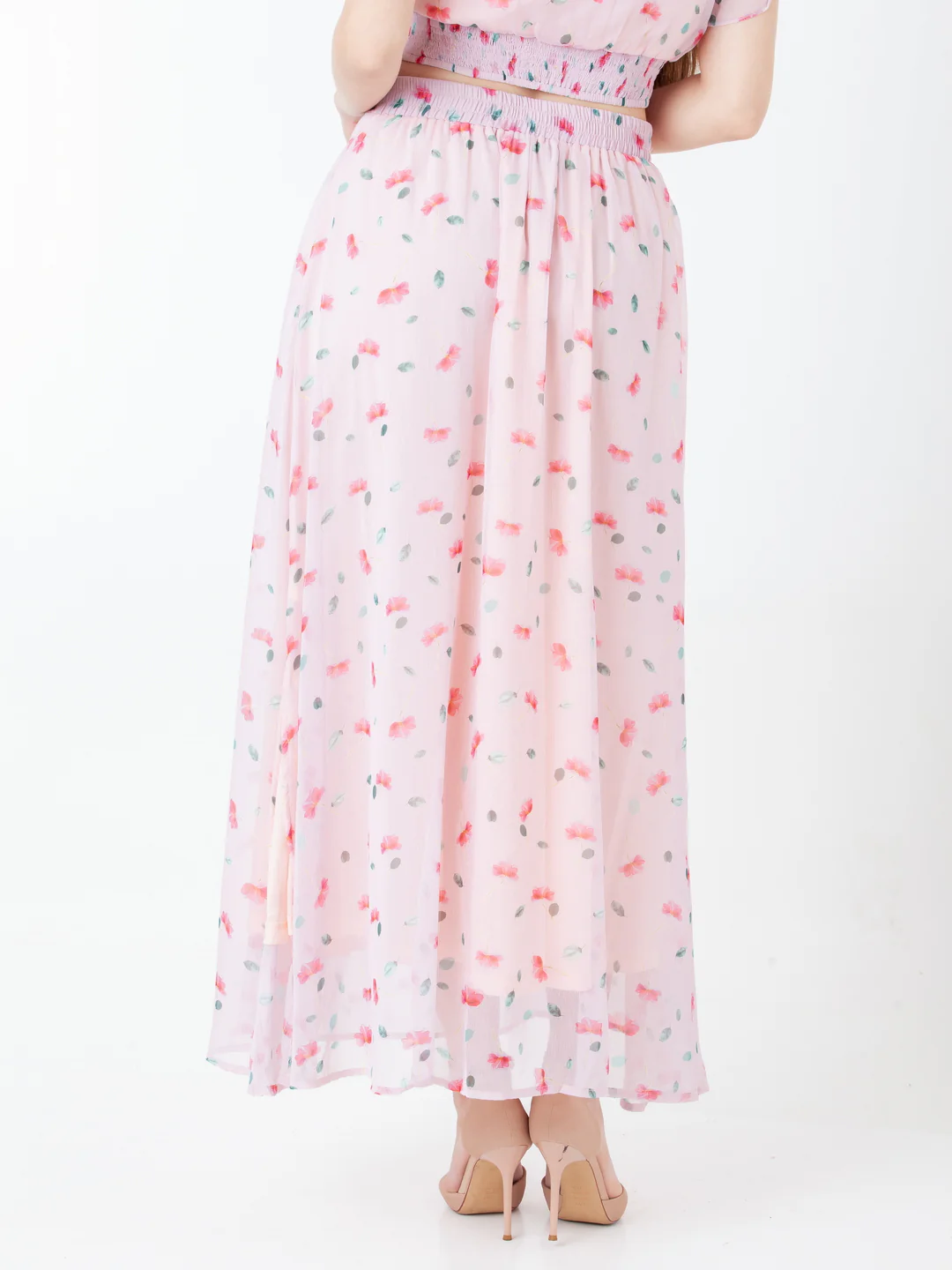 Pink Printed Regular Skirt - Image 4