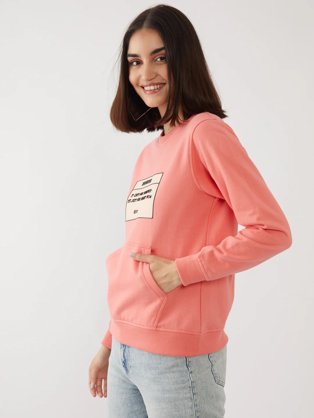 Pink Printed Sweatshirt - Image 3