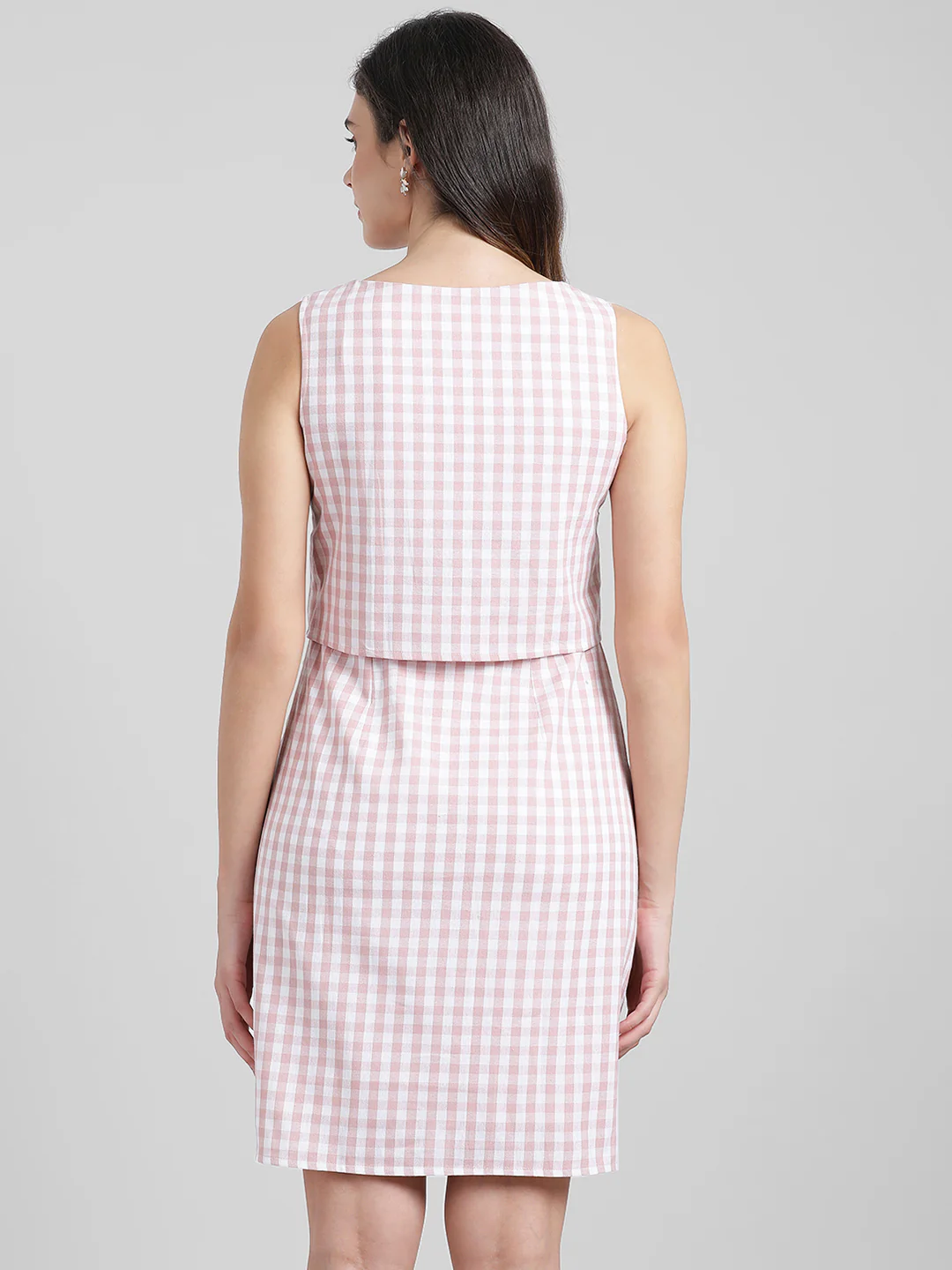 Pink Printeded A-Line Dress - Image 4