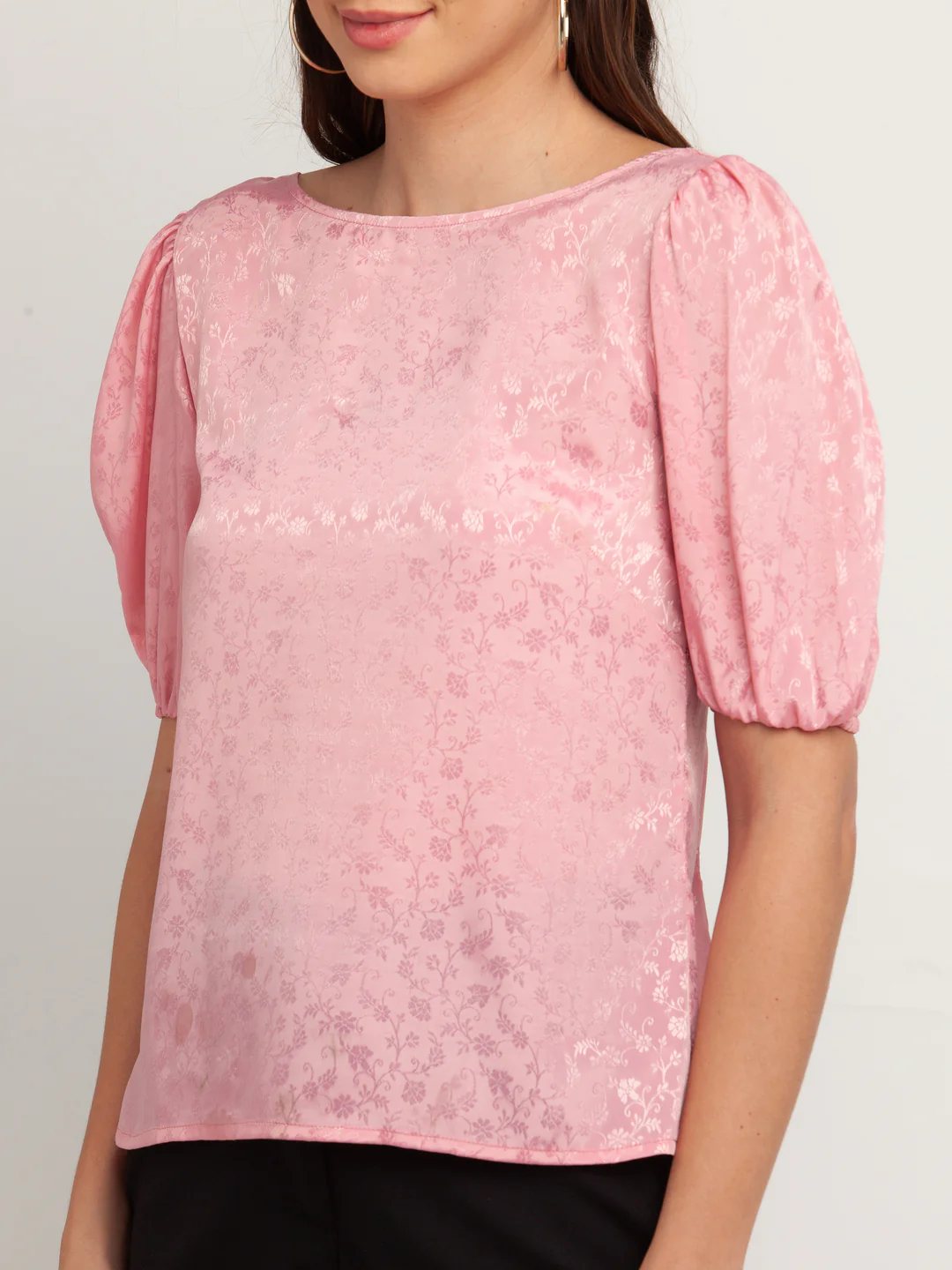 Pink Self Design Top - Image 6