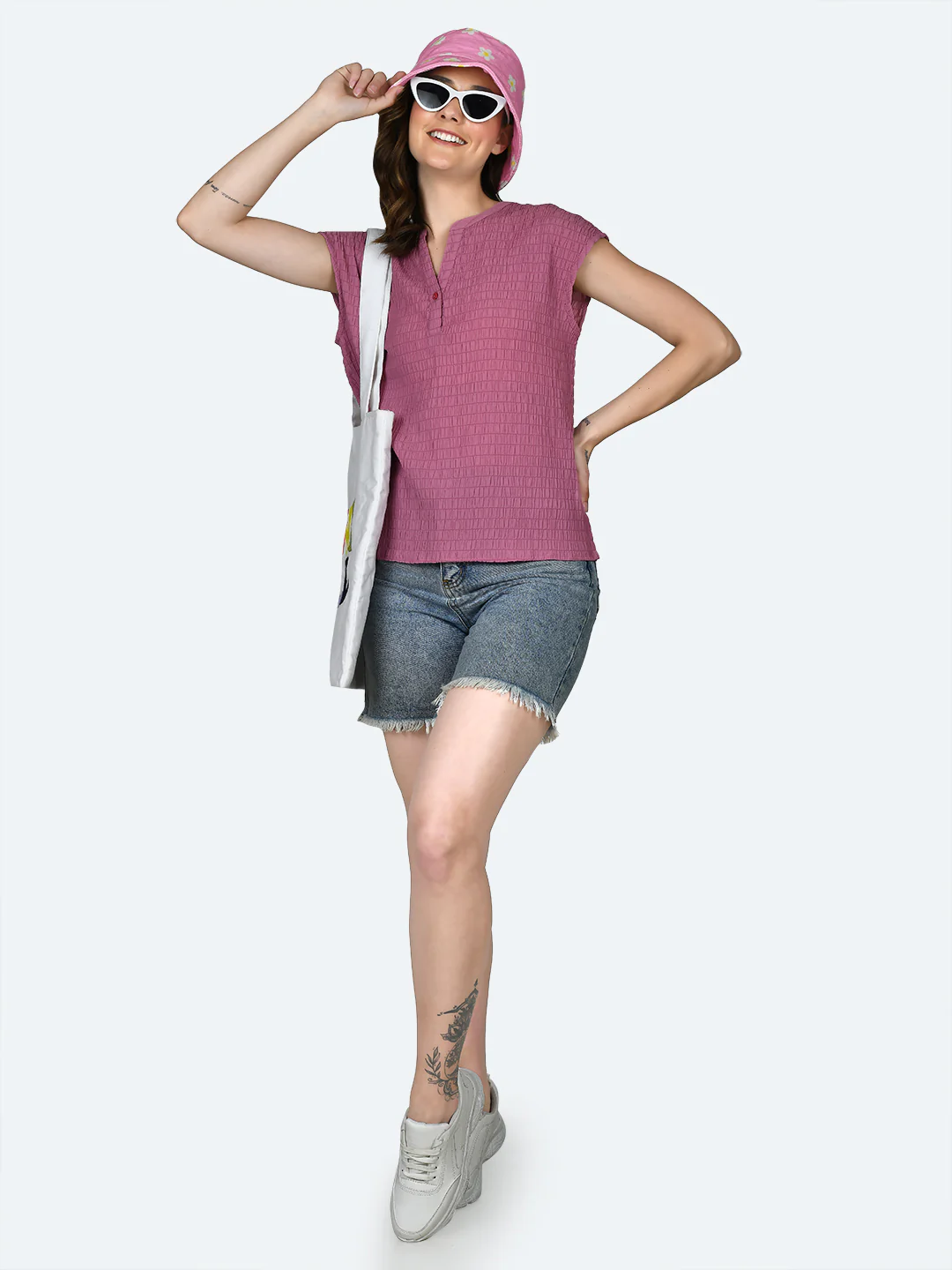 Pink Self Design Top - Image 5