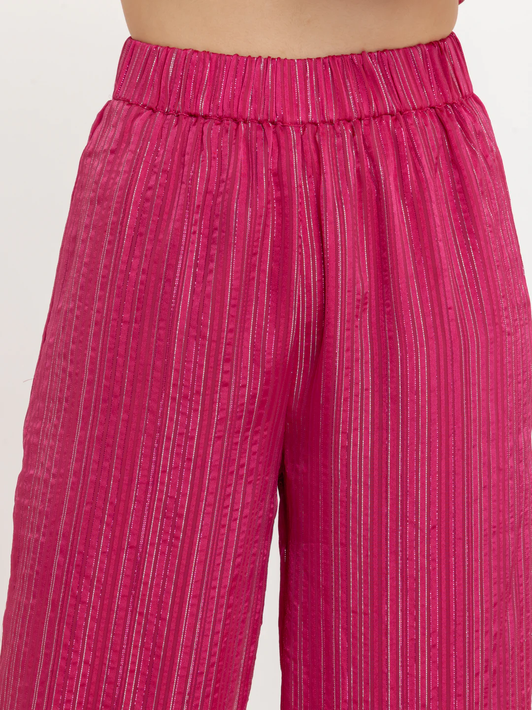 Pink Shimmer Elasticated Trouser - Image 6