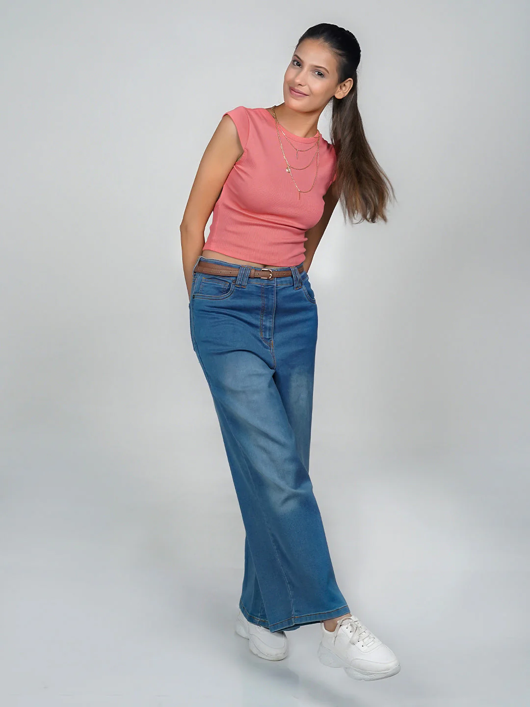 Pink Solid Basic Top