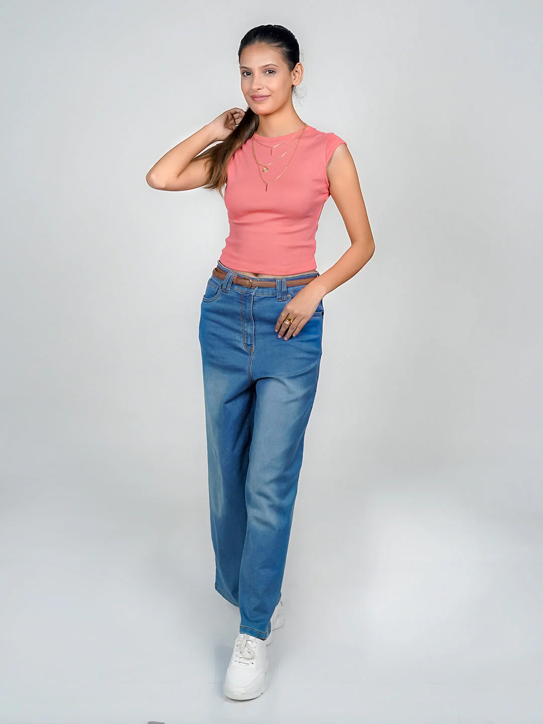 Pink Solid Basic Top - Image 5