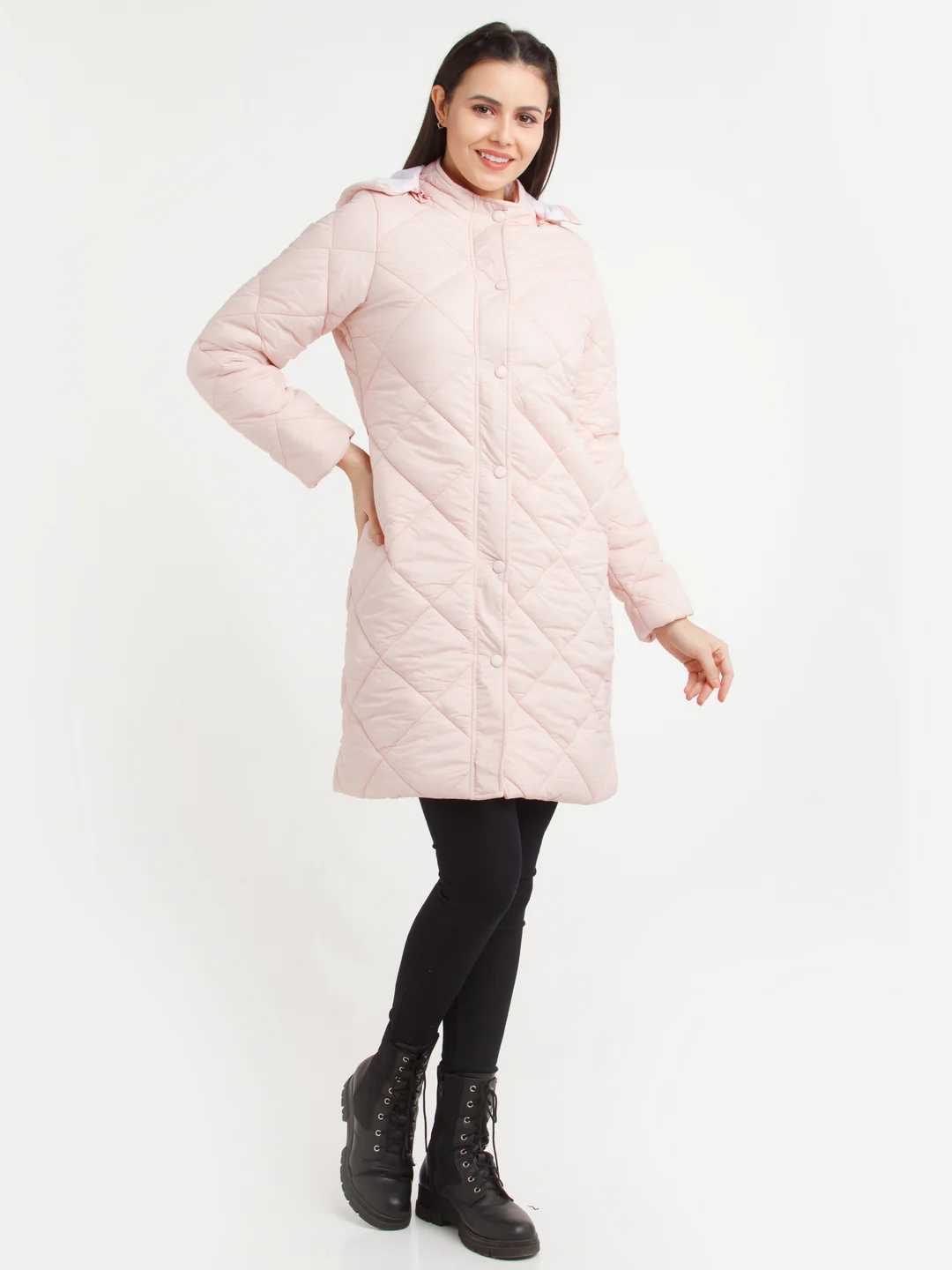 Pink Solid Coat - Image 5