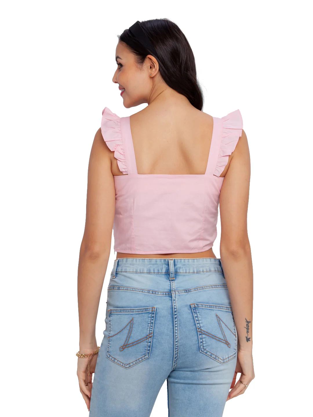 Pink Solid Fitted Top - Image 5