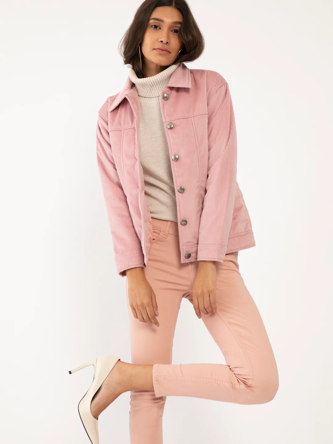 Pink Solid Jacket