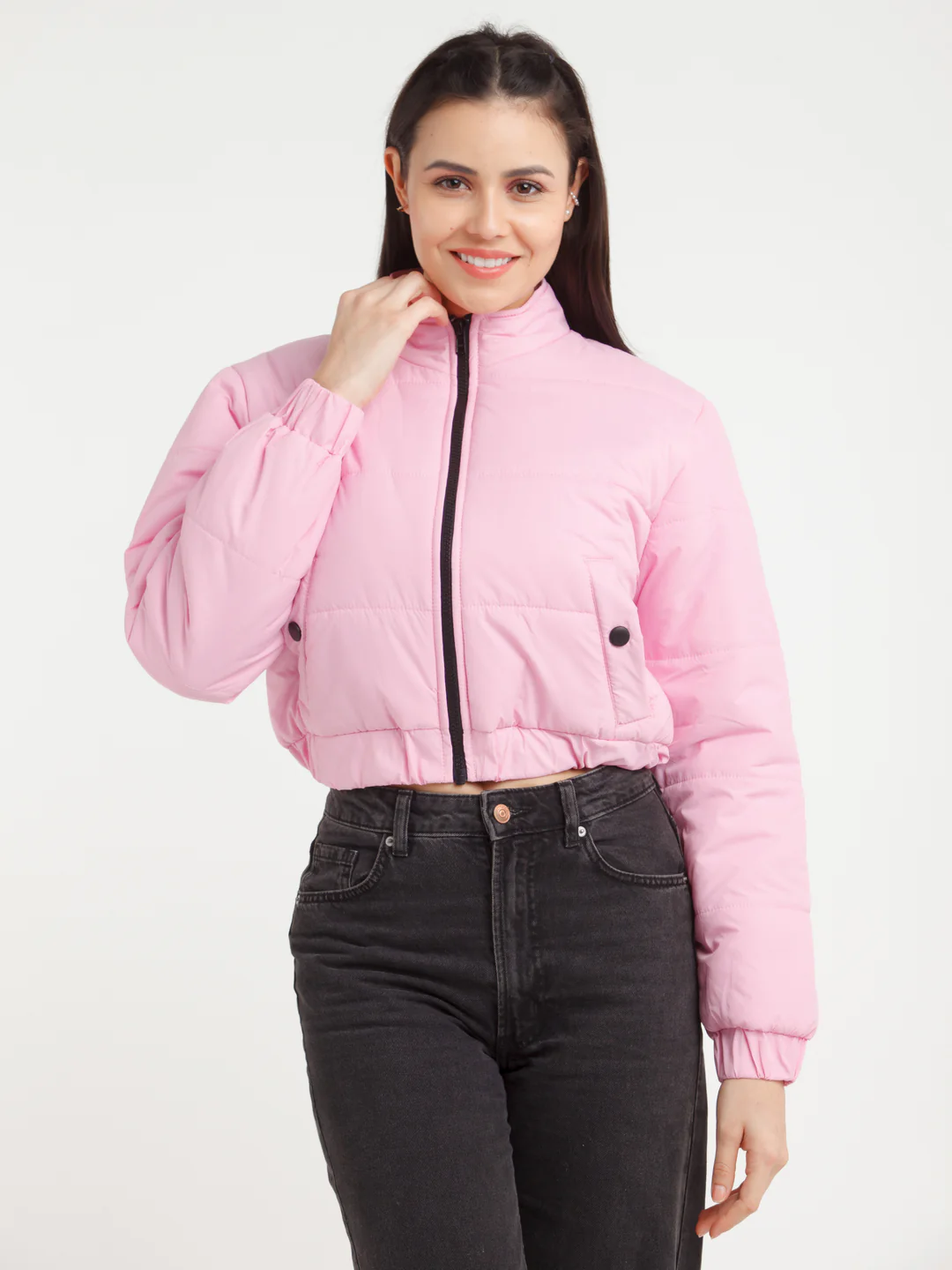 Pink Solid Jacket - Image 2