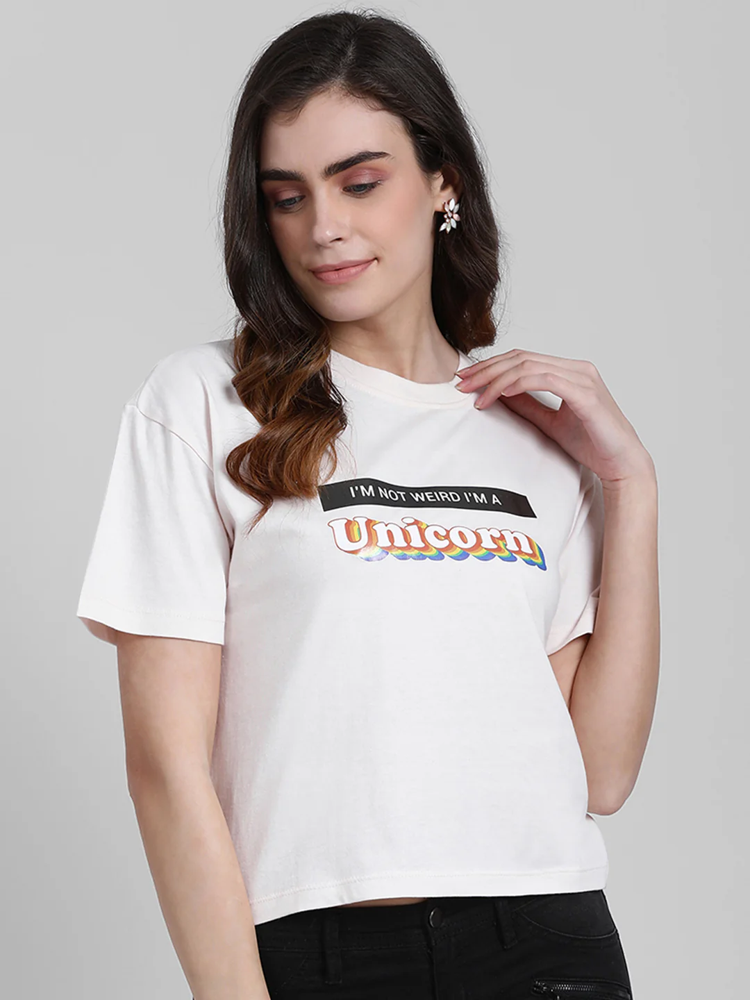 Off White Printed T-Shirt - Image 4