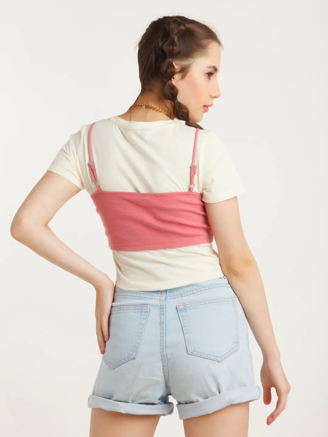 Pink Solid Regular Top - Image 4