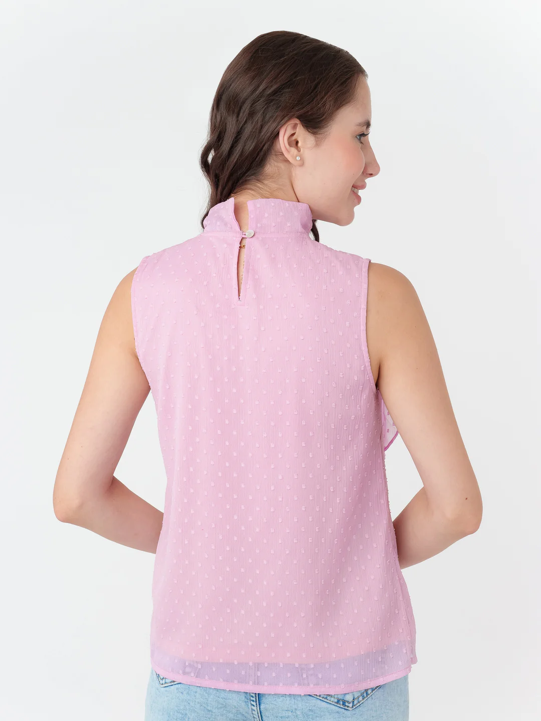 Pink Solid Regular Top - Image 4