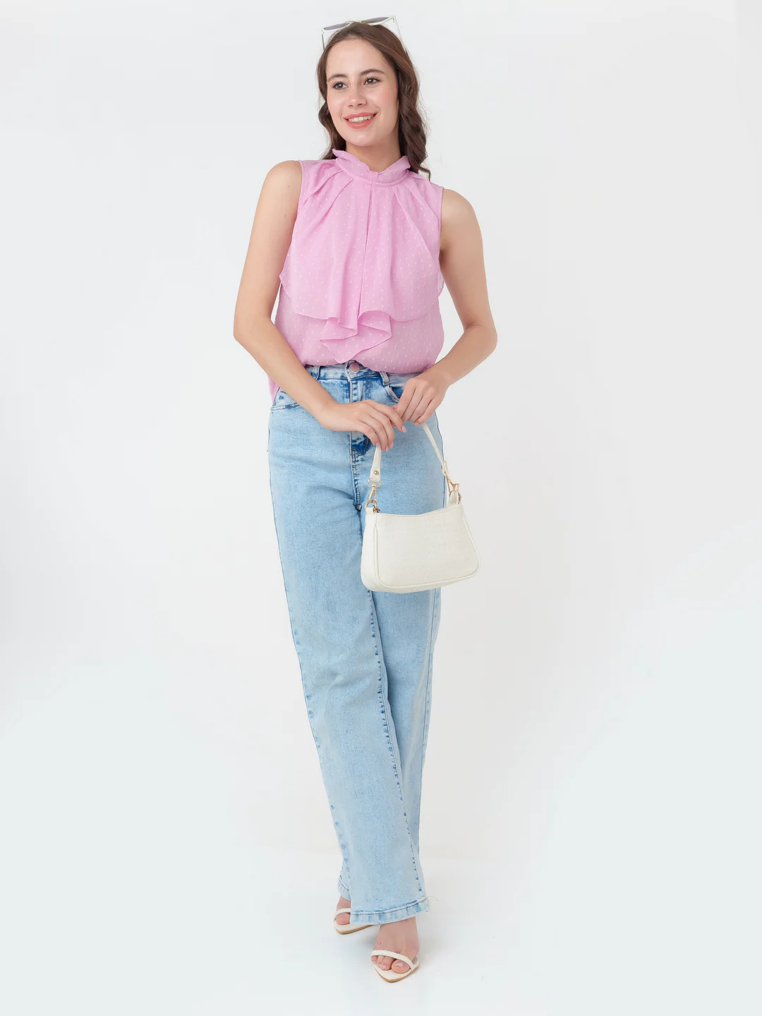 Pink Solid Regular Top - Image 5