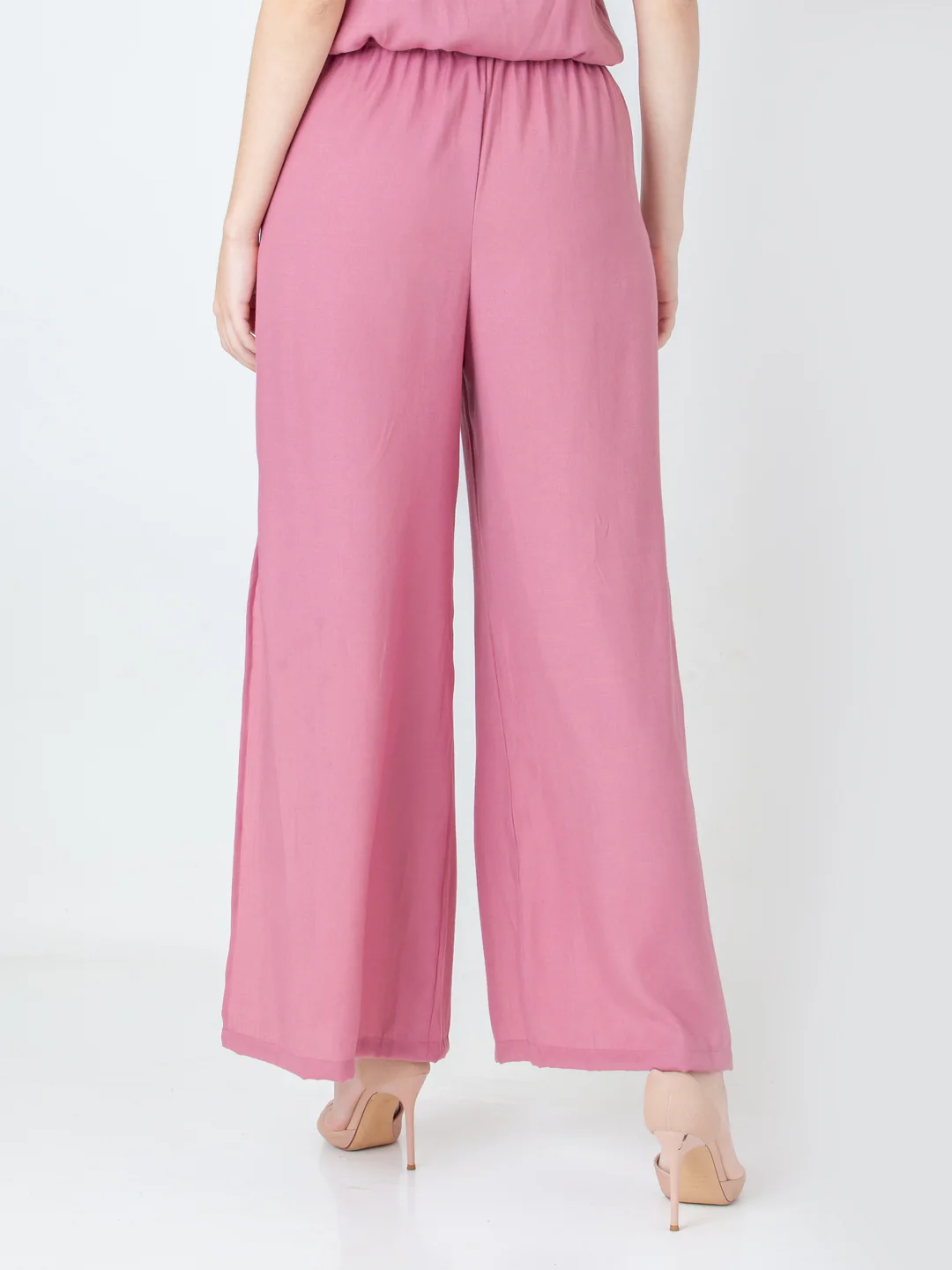 Pink Solid Regular Trouser - Image 4