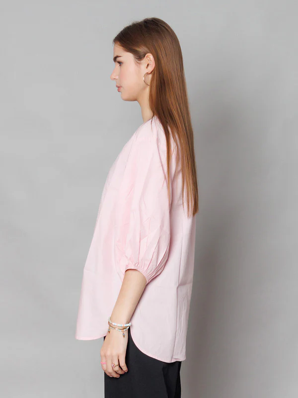 Pink Solid Relaxed Fit Top - Image 3