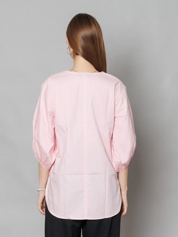 Pink Solid Relaxed Fit Top - Image 4