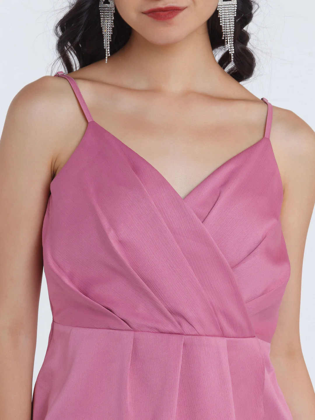 Pink Solid Ruffled Top - Image 5