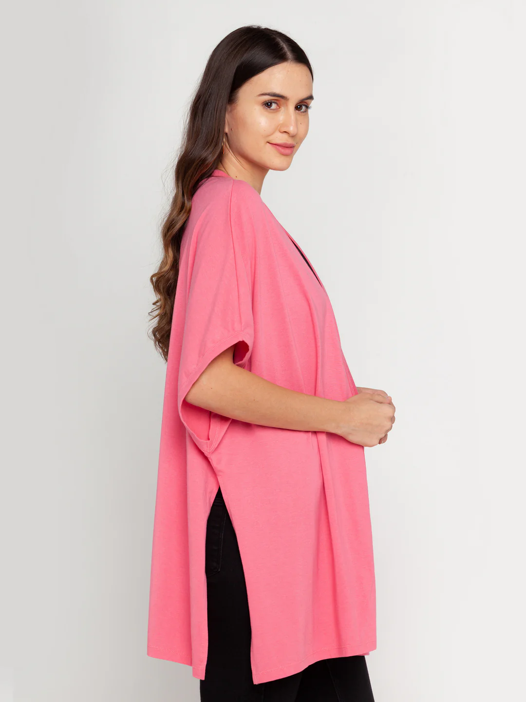 Pink Solid Shrug - Image 3