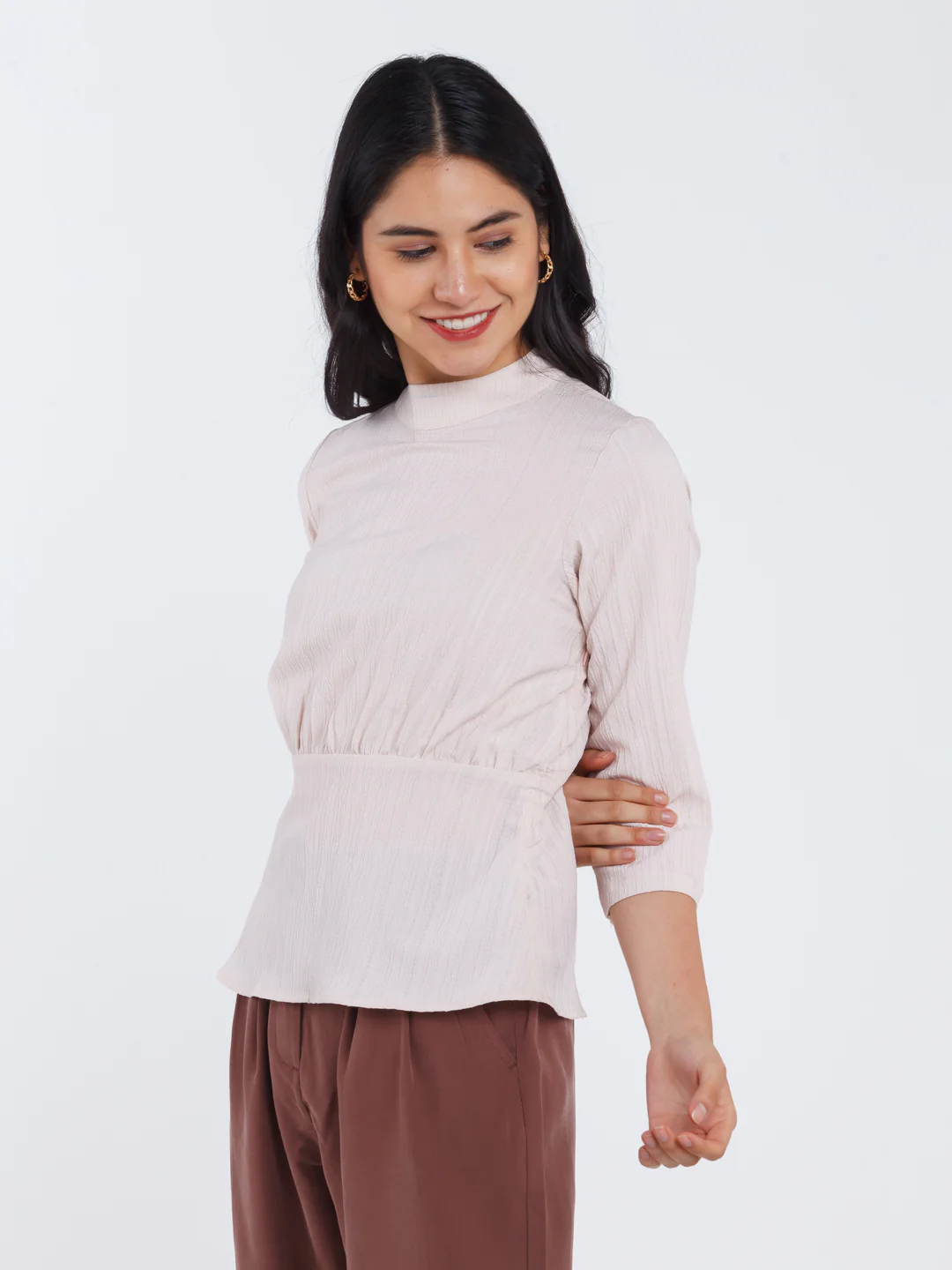 Pink Solid Straight Top - Image 3