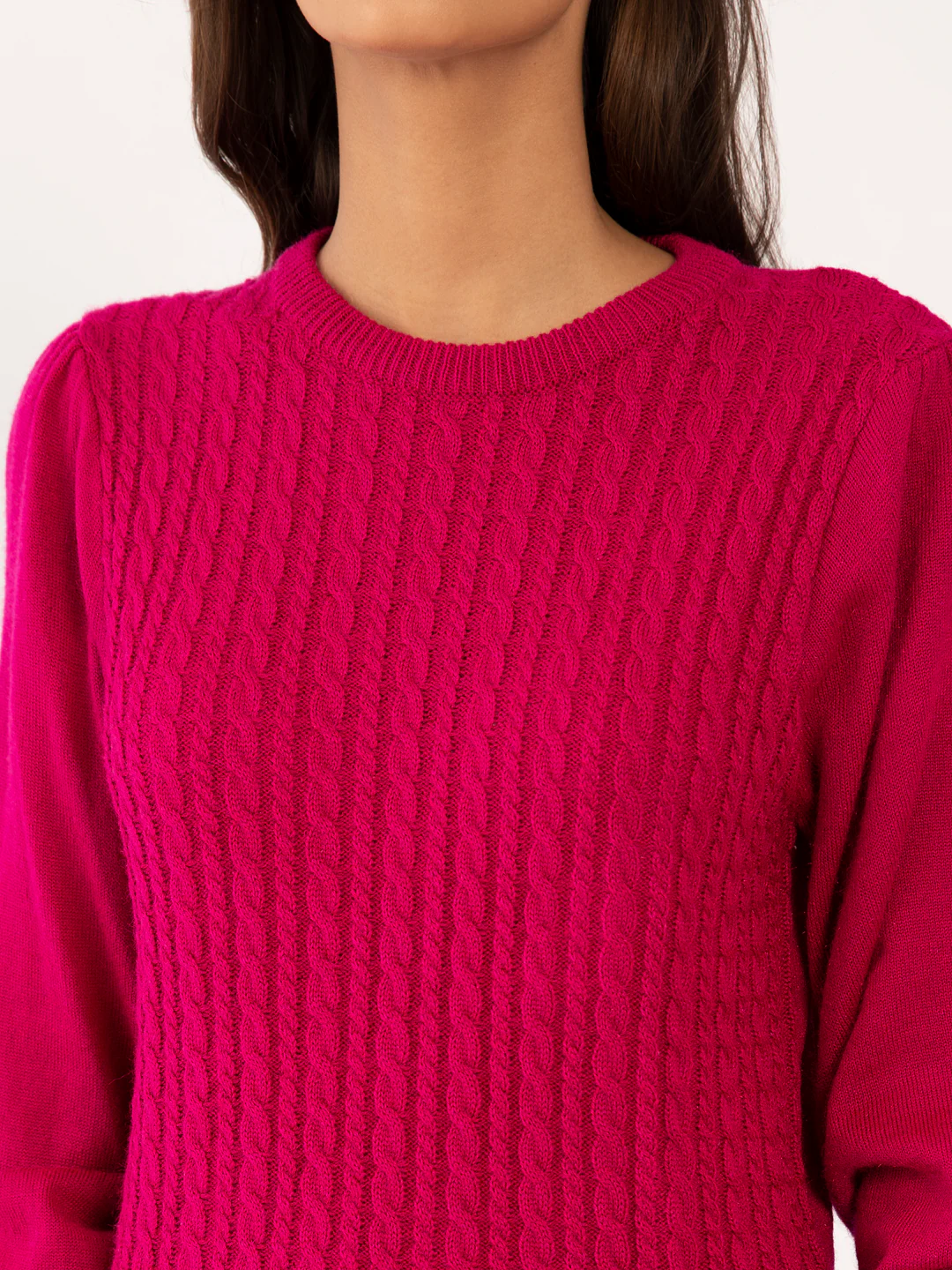 Pink Solid Sweater - Image 4