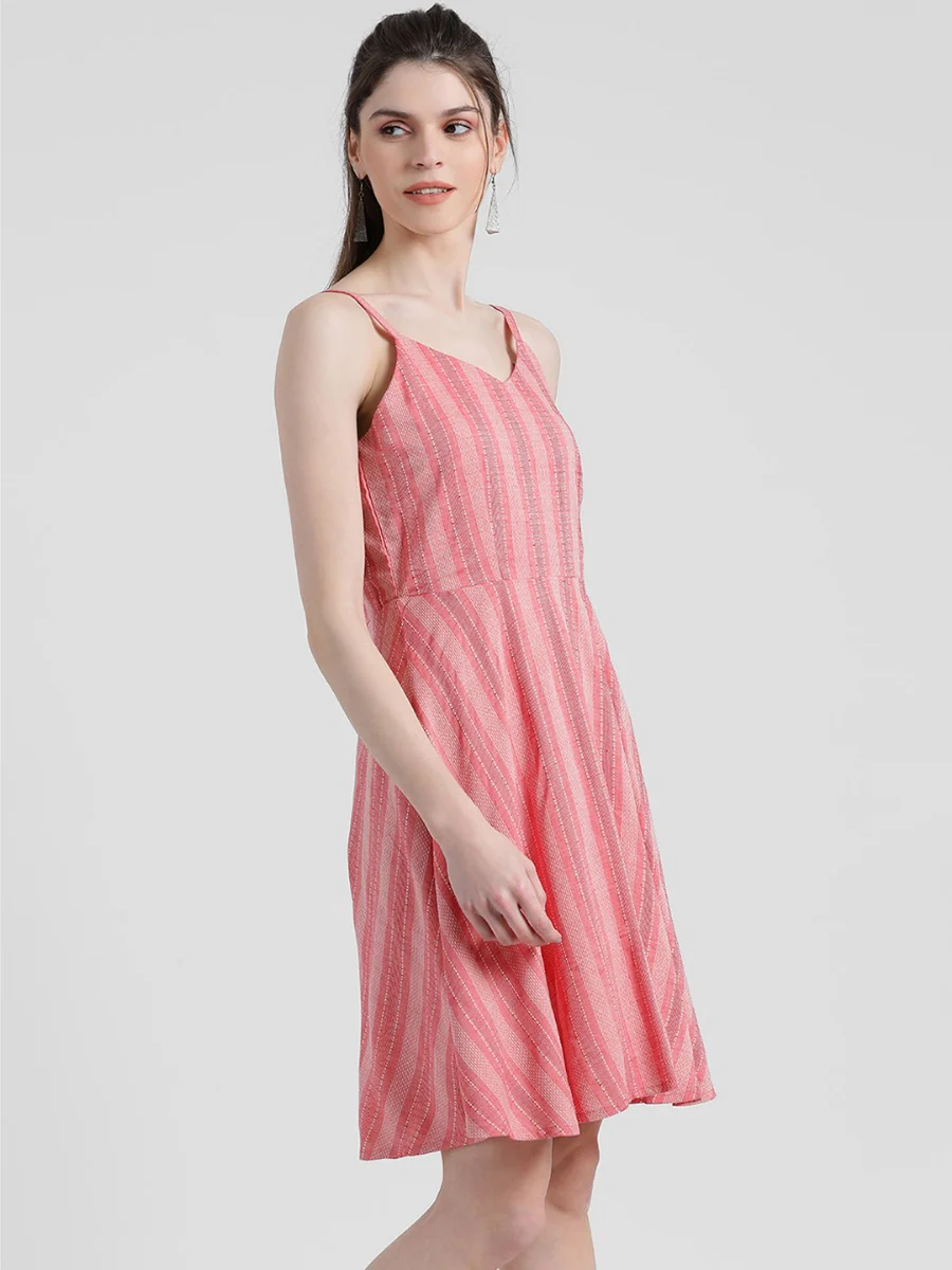 Striped Sheath Dress - Image 4