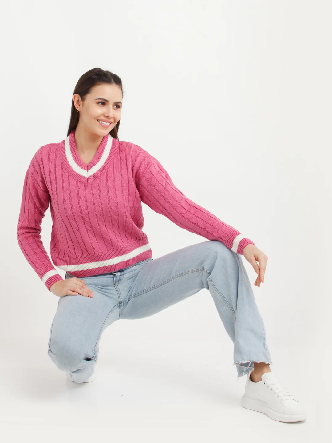 Pink Striped Sweater