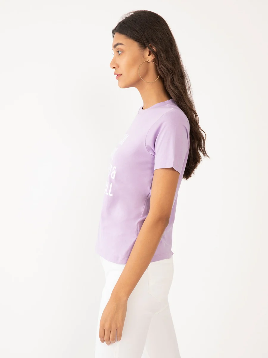Purple Printed T-Shirt - Image 3