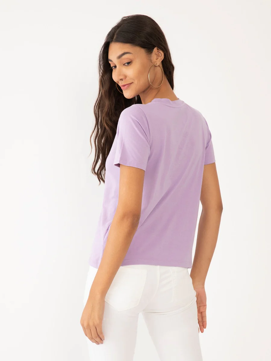 Purple Printed T-Shirt - Image 4