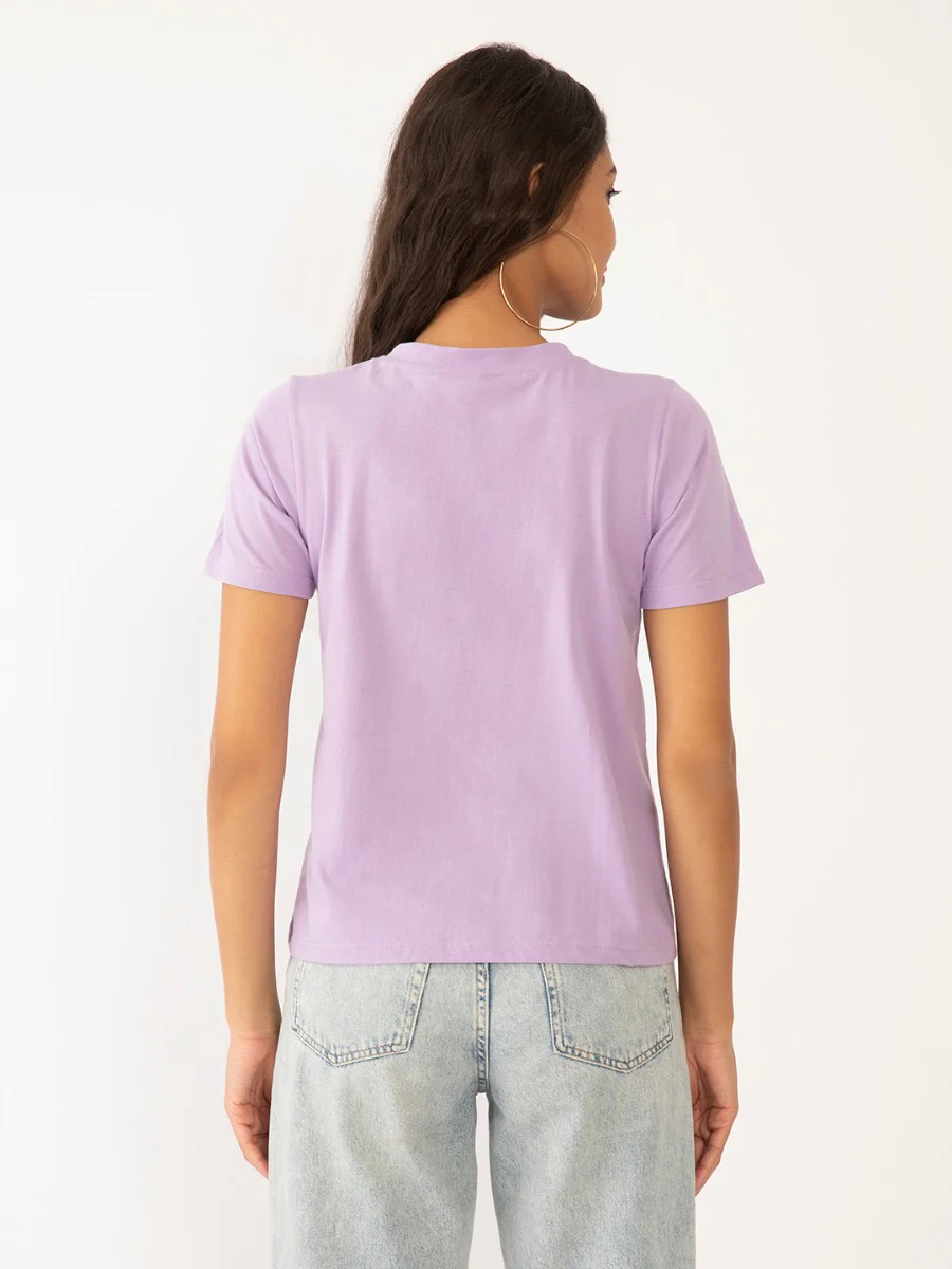 Purple Printed T-Shirt - Image 4