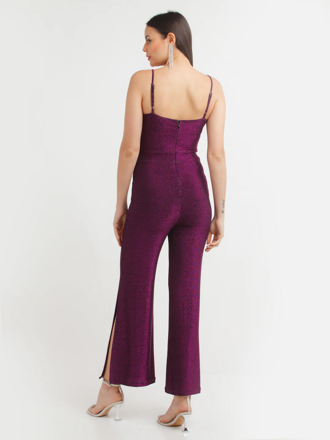 Purple Shimmer Twisted Jumpsuit - Image 5