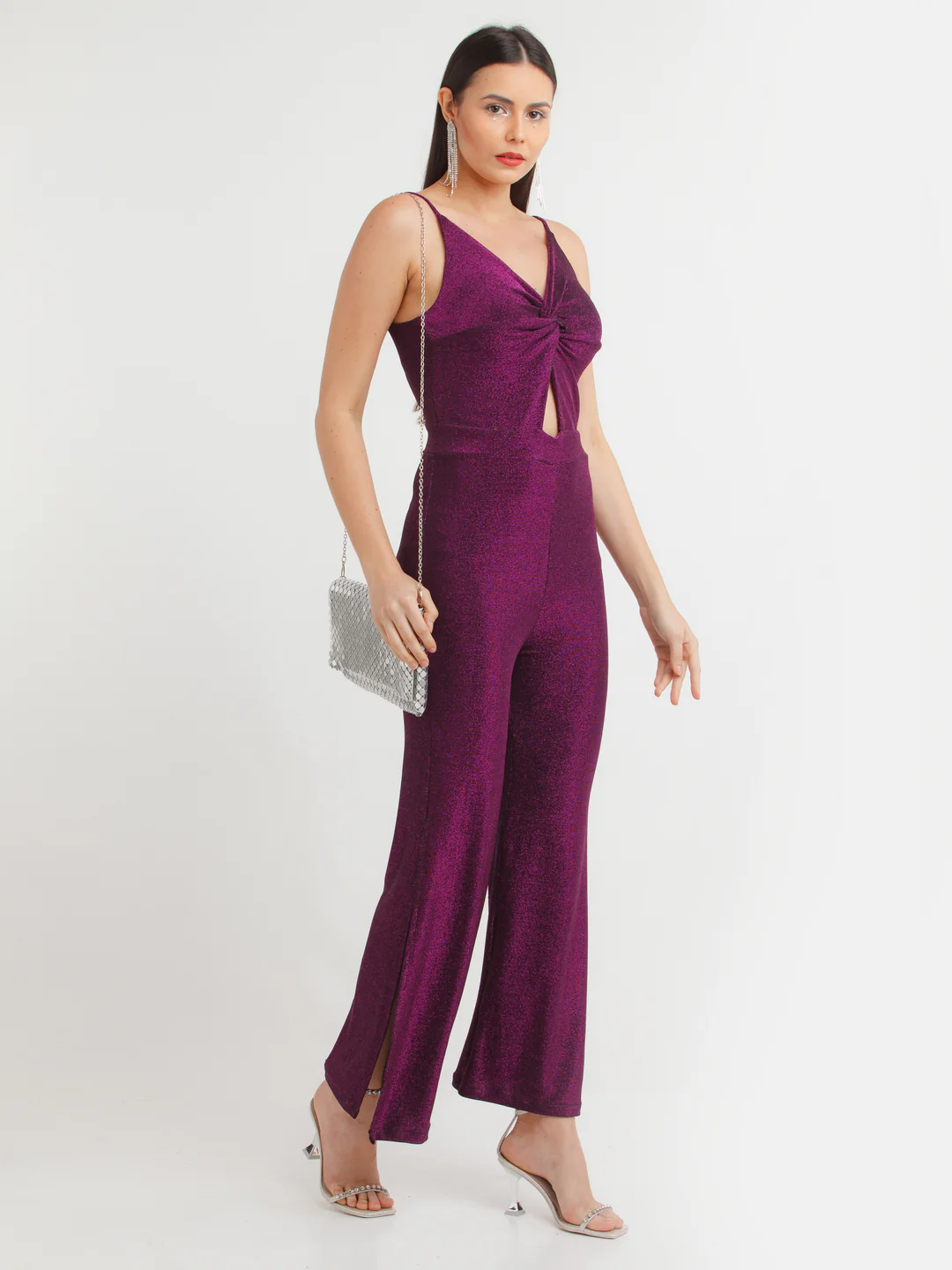 Purple Shimmer Twisted Jumpsuit - Image 6