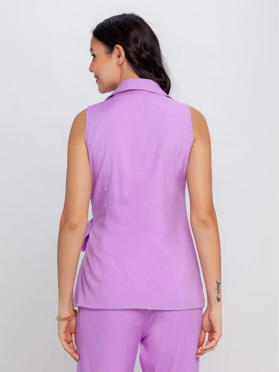 Purple Solid Jacket - Image 4