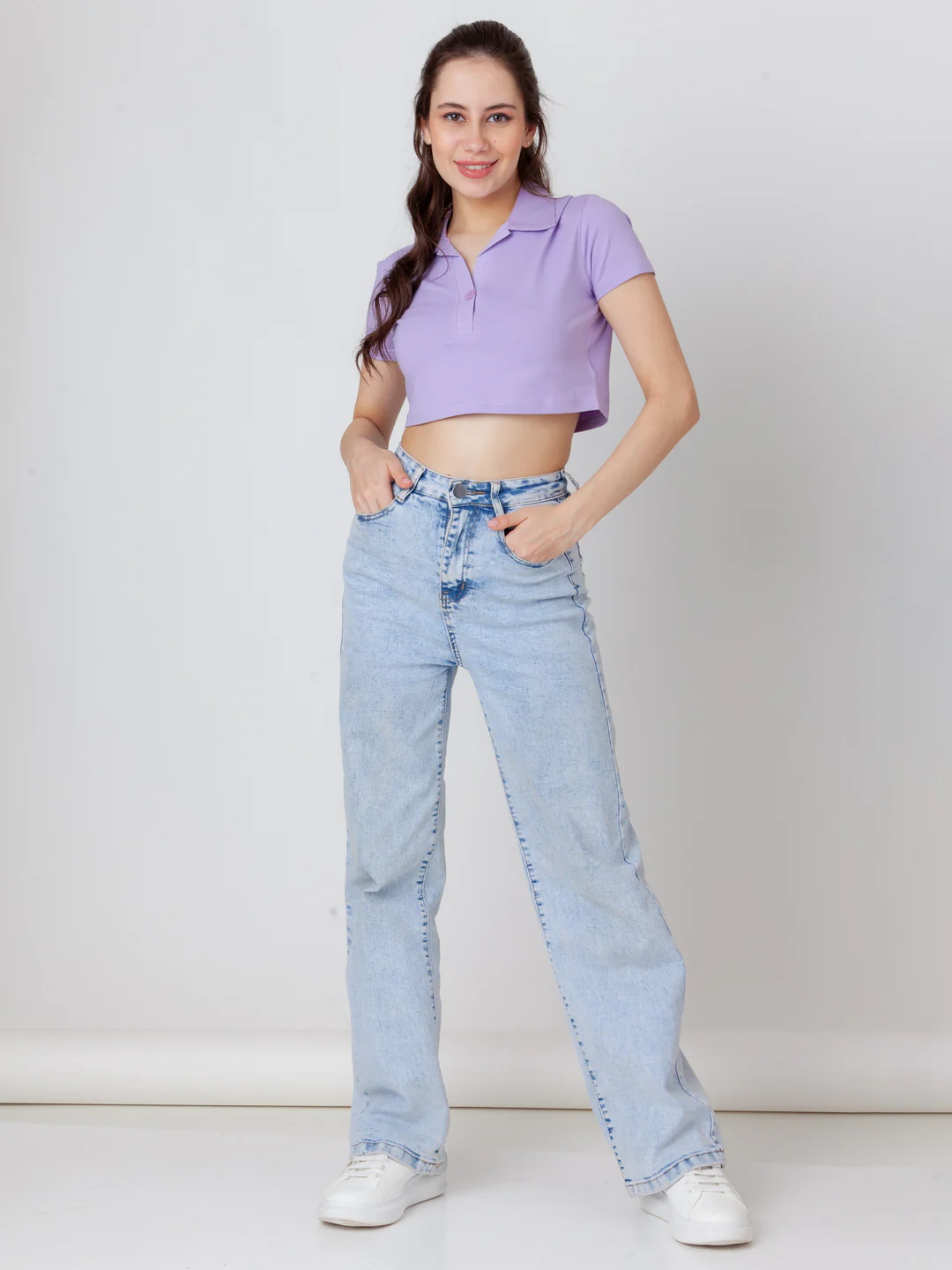 Purple Solid Regular T-Shirt - Image 5