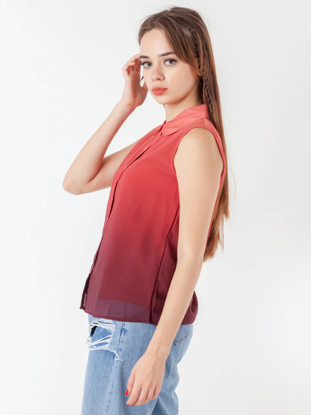 Red Printed Shirt Shirt - Image 3