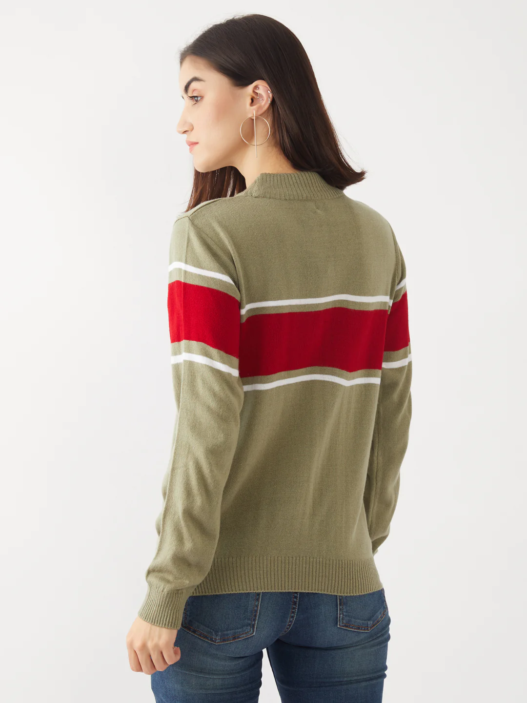 Red Printed Sweater - Image 3