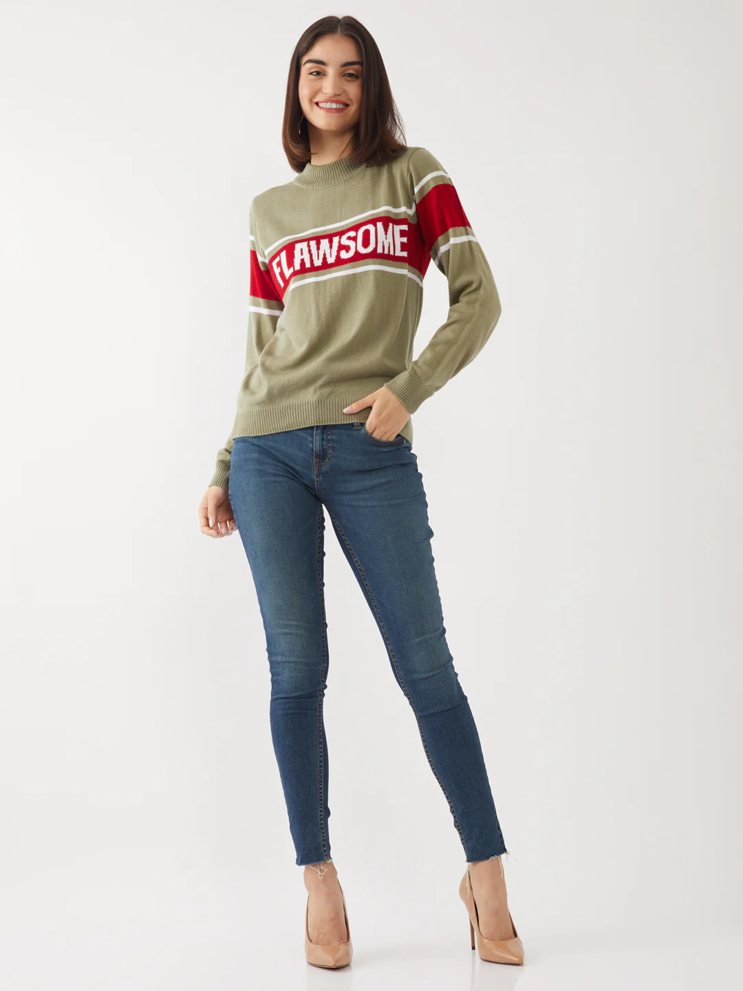 Red Printed Sweater - Image 4