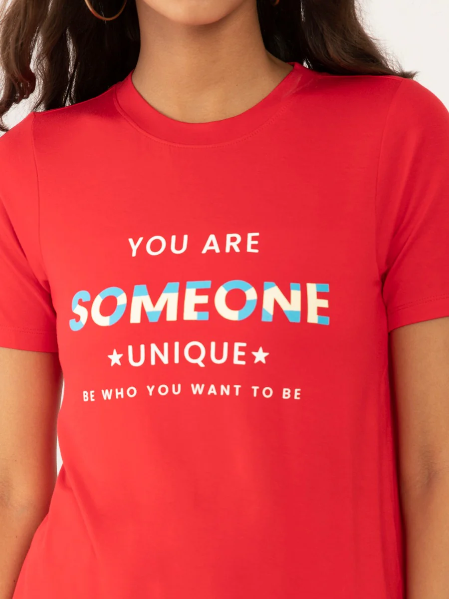 Red Printed T-Shirt - Image 6