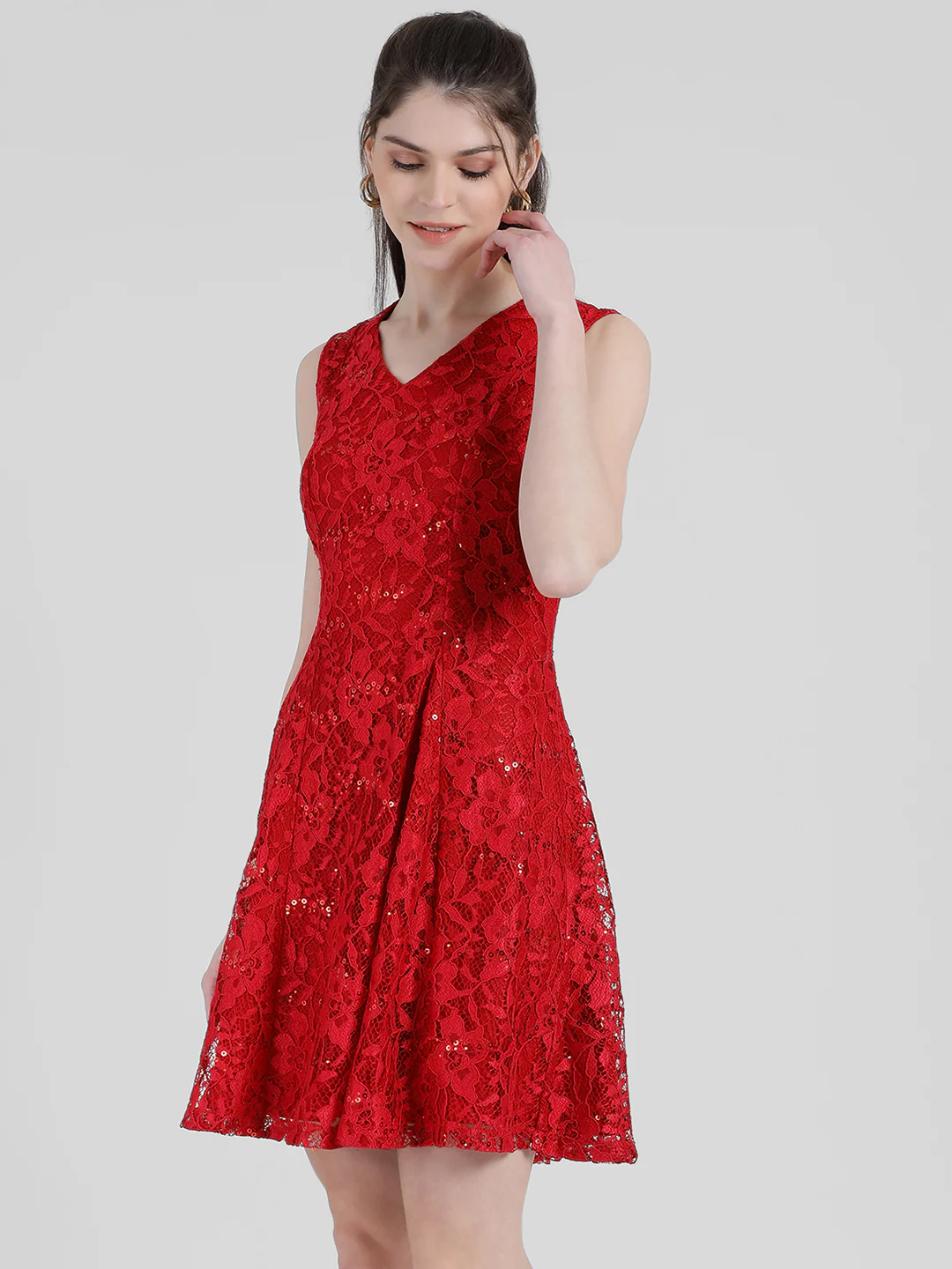 Self Design A-Line Dress - Image 2
