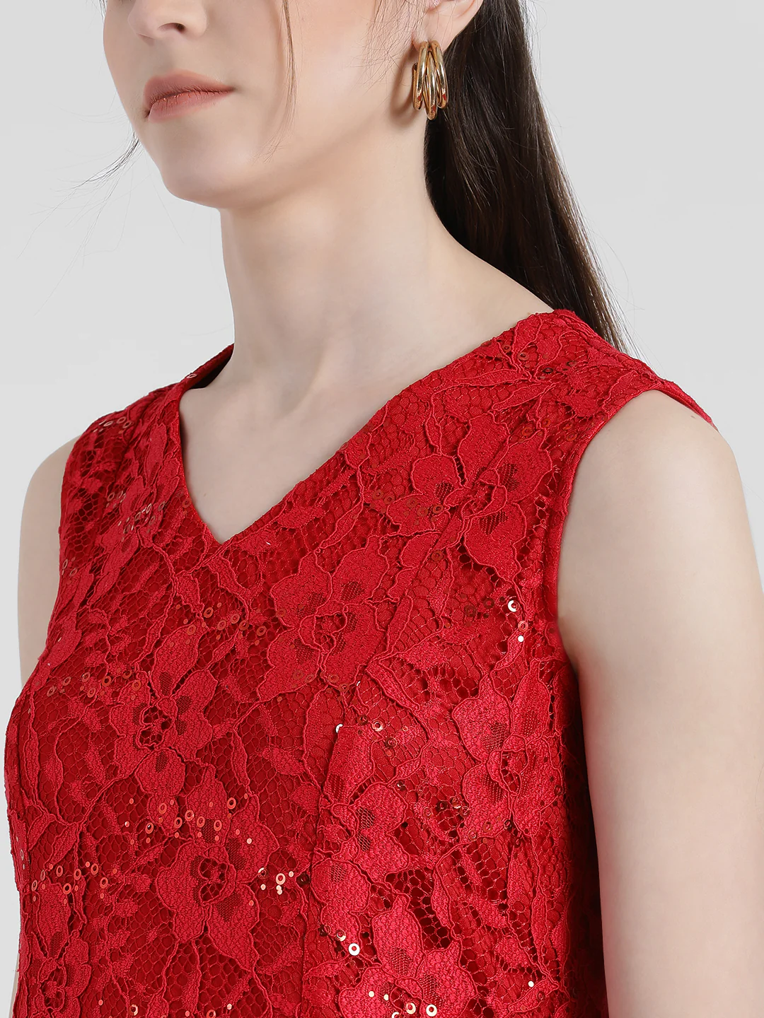 Self Design A-Line Dress - Image 6