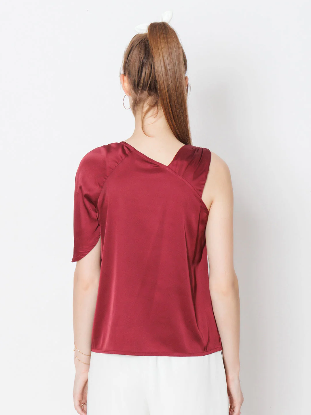 Red Solid Basic Top - Image 4