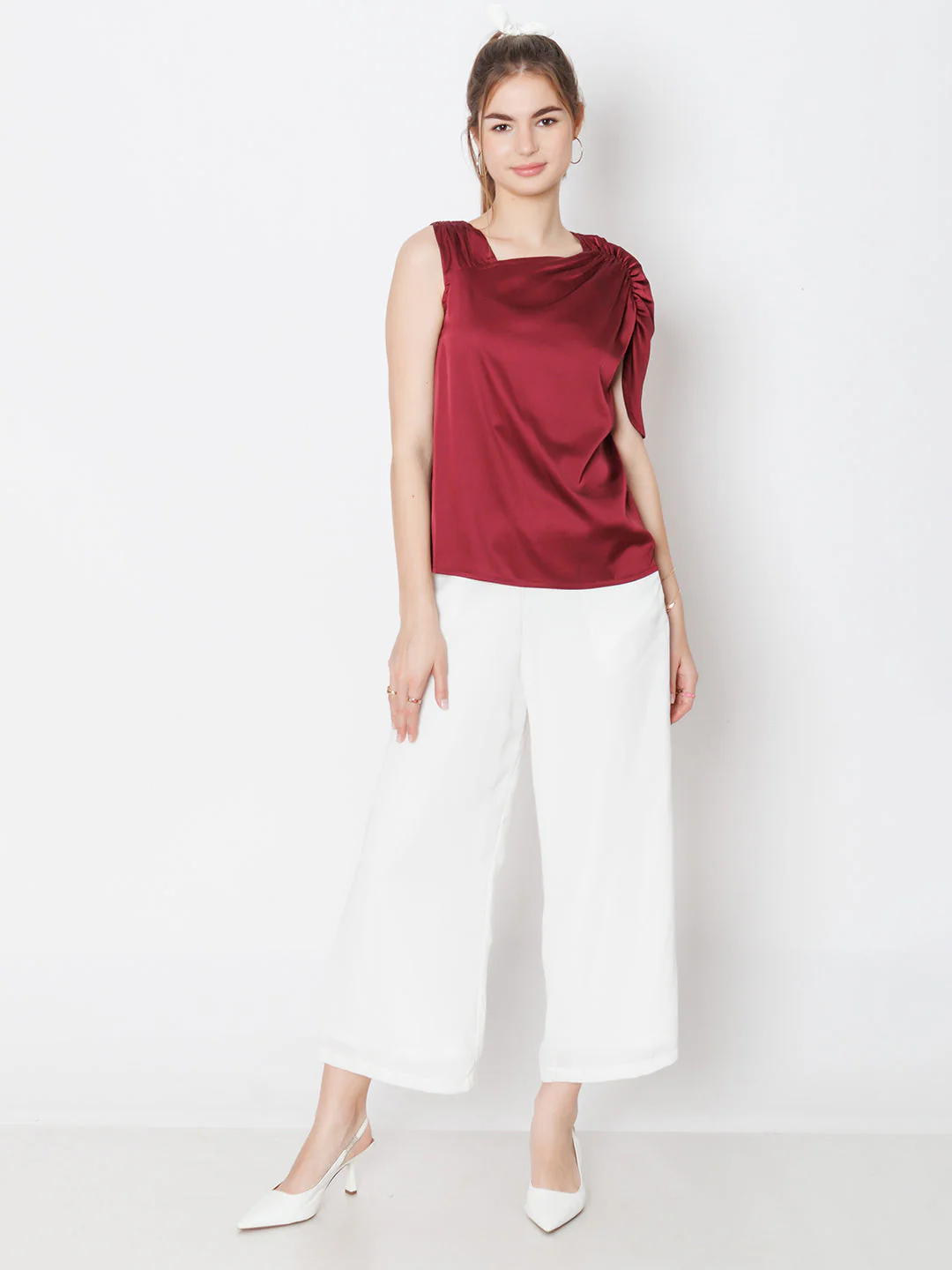 Red Solid Basic Top - Image 5