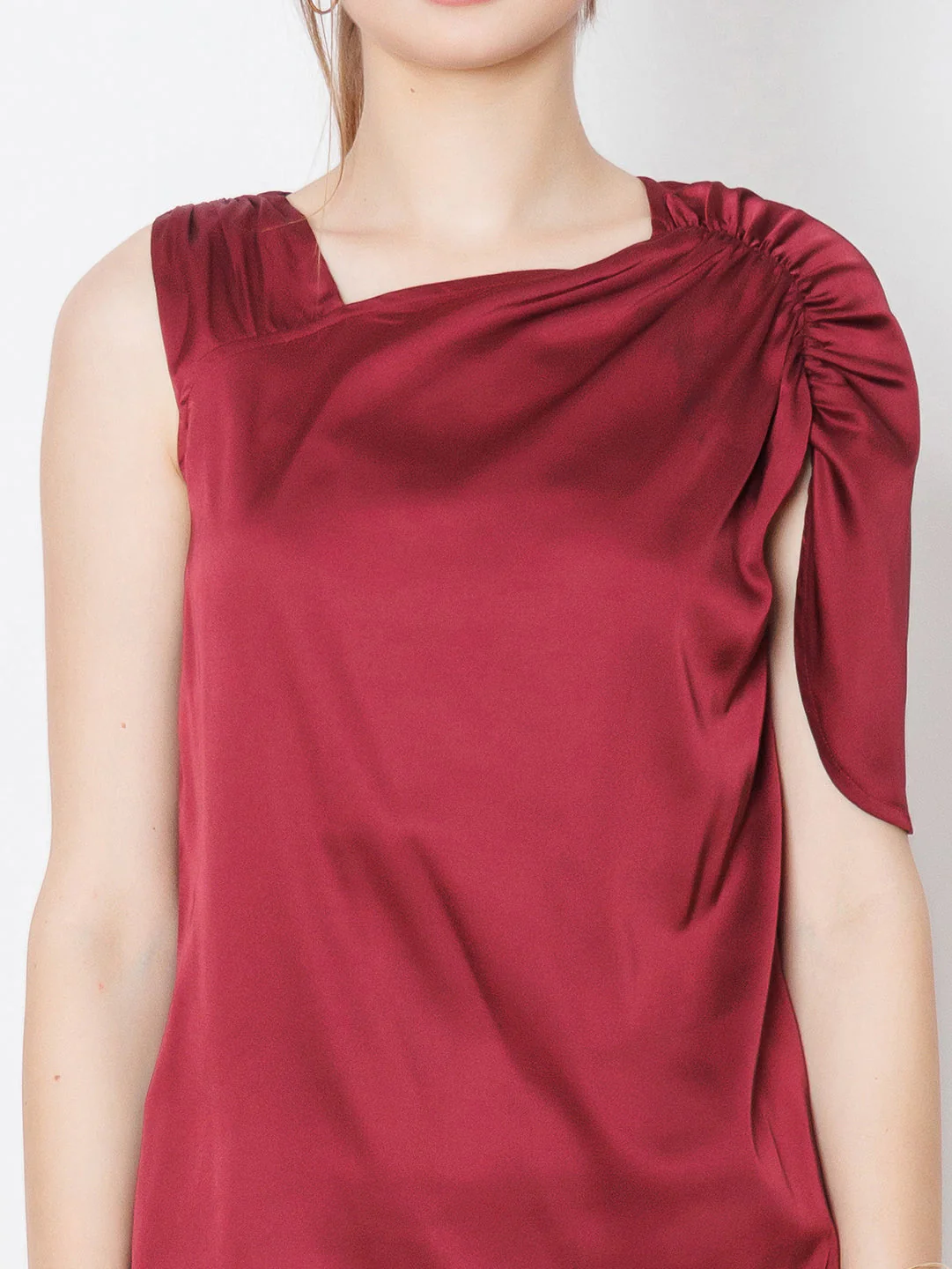 Red Solid Basic Top - Image 6