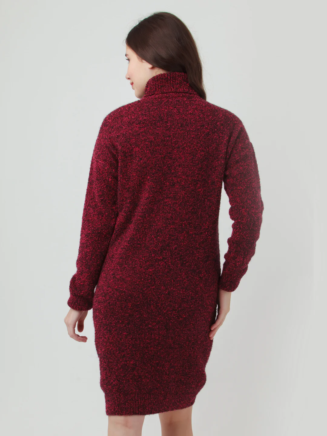 Red Solid Shift Sweater - Image 5