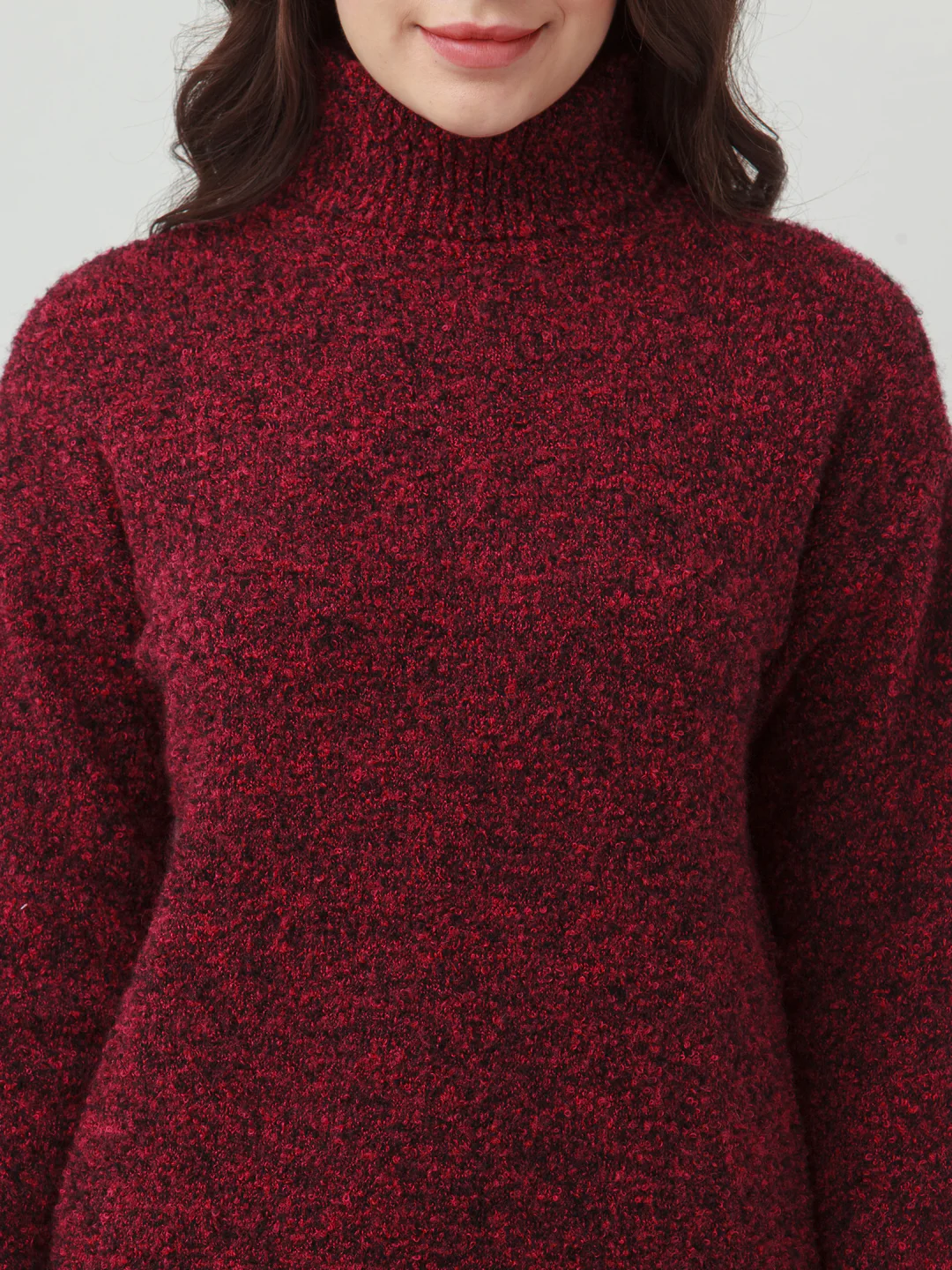Red Solid Shift Sweater - Image 6
