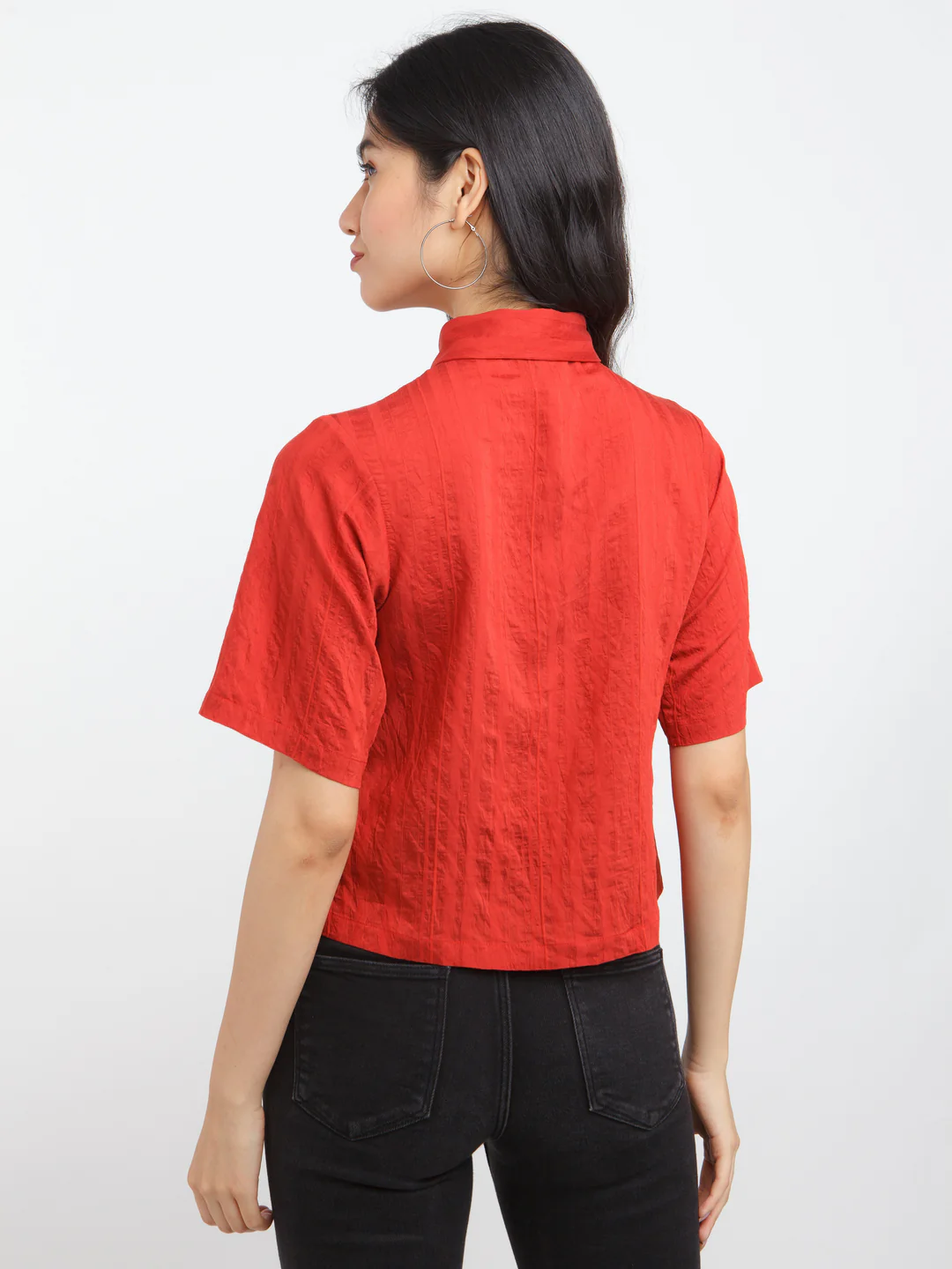 Red Solid Shirt - Image 4