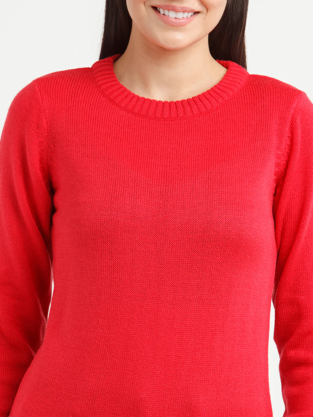Red Solid Sweater - Image 6