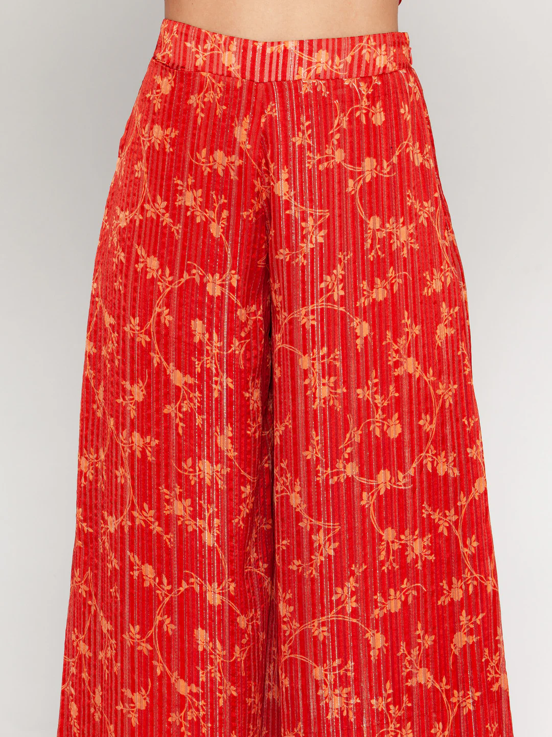 Rust Printed Elasticated Palazzo - Image 7