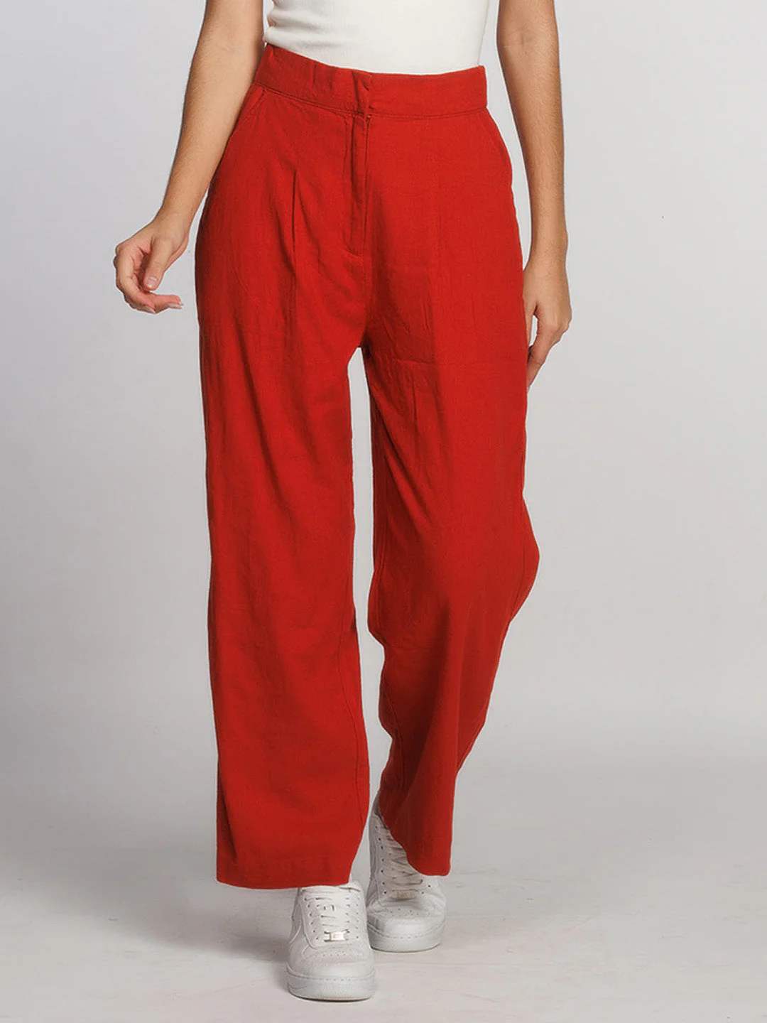 Rust Solid Regular Trouser - Image 2
