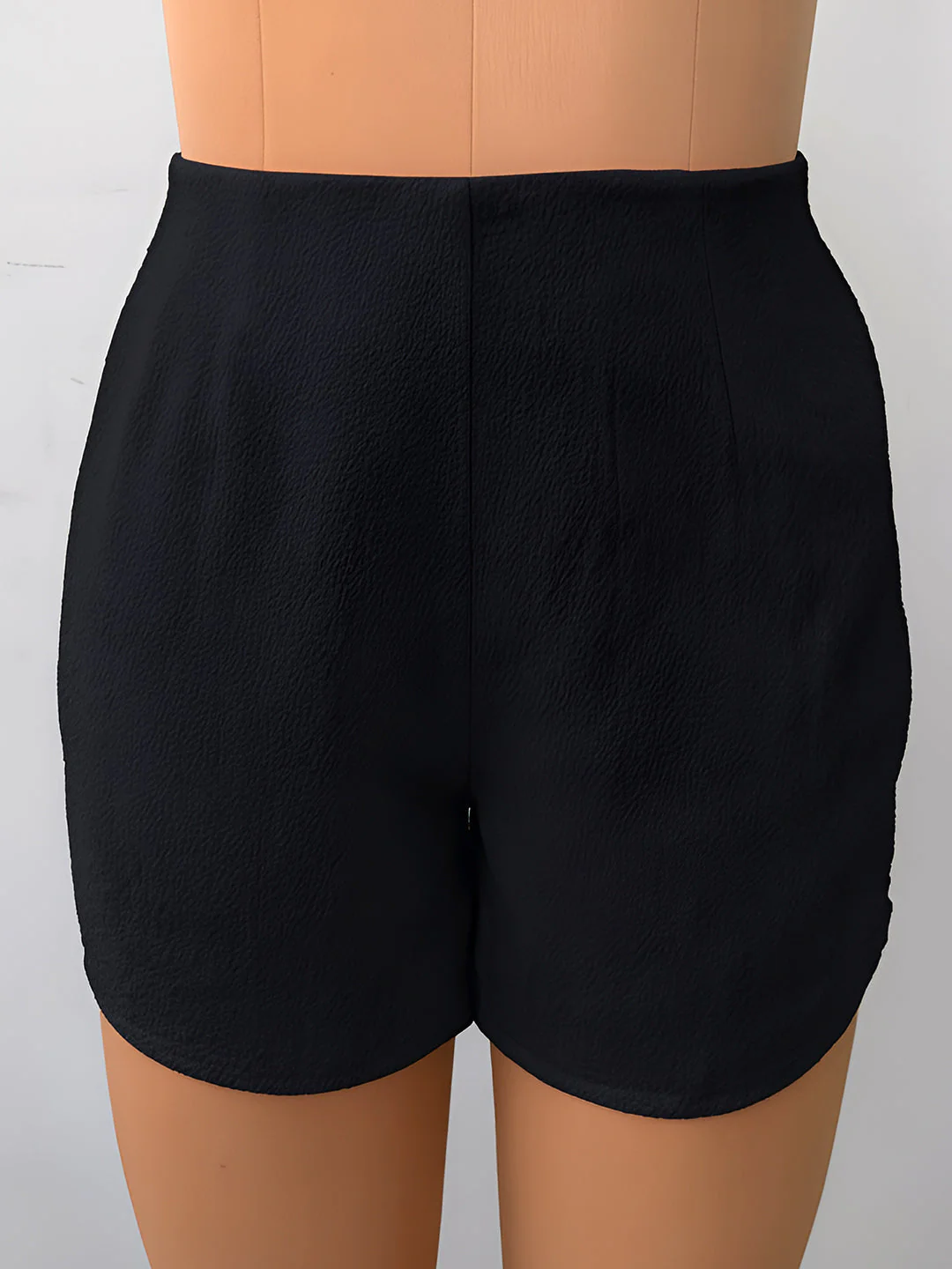 Black Solid Shorts - Image 5