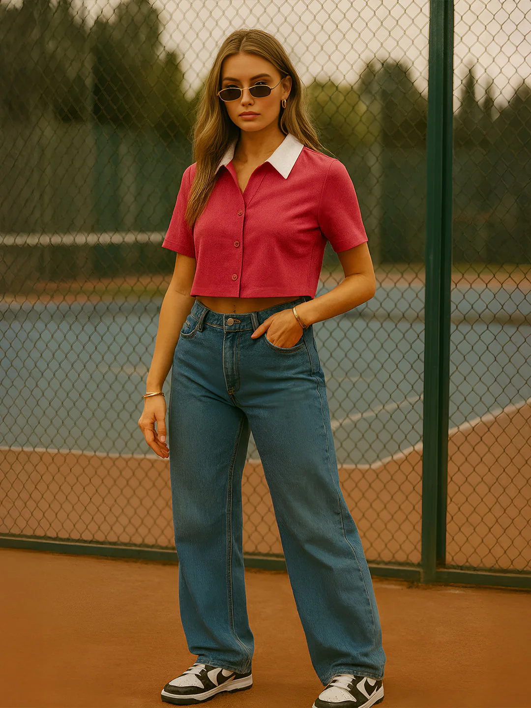 Maroon Solid Short Sleeves Shirt - Image 3